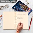 thumbnail image 5 of Wirebound Notebook Hardcover Spiral Notebooks Snowman Next To Christmas Tree, 60 Pages, 80 GSM, 5.7 x 8.3in, 5 of 7