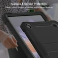 thumbnail image 6 of ELEHOLD Rugged Case for Samsung Galaxy Tab A9 (2023) Three-Layer Hybrid Multi-Functional Case with Built-in Kickstand Function Shockproof Heavy Duty Case for Samsung Tab A9 8.7 Inch,Black, 6 of 6