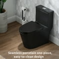 thumbnail image 4 of Casta Diva Black Toilet, Elongated One-Piece Ceramic Toilet, Dual Flush, 12'' Rough in, 4 of 11