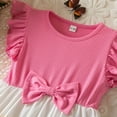 thumbnail image 5 of Glisme Girls Dresses Toddler Children Butterfly Sleeves Cartoon Prints Party Dresses Pink Sundress Size 12-18 Months, 5 of 9