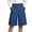 Blue, variant on Women Shorts Sets Outfits Linen Women's Denim Shorts Casual High Waisted Decorative Button Side Zipper Wide Leg with Pocket Shorts Light Blue S