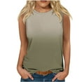thumbnail image 2 of AherBiu Summer Tank Tops for Women Gradient Color Crewneck Sleeveless Comfy Basic Tees Dailywear Shirts, 2 of 4
