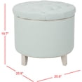 thumbnail image 4 of SAFAVIEH Amelia Tufted Storage Ottoman Robins Egg Blue, 4 of 8