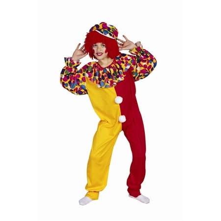 // Circus Clown Child Costume With Hat//