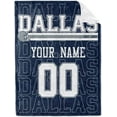 thumbnail image 4 of Dallas Throw Blanket for Men Women Boy Custom Name and Number Gifts, 4 of 5