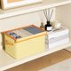 thumbnail image 4 of Caja de almacenamiento para ropa con tapa Organizador plegable de tela Contenedor de ropa blanca Beige gris 44x25x21cm para armario Armario Estantería Mantas Juguetes, 4 of 6