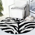 thumbnail image 3 of SAFAVIEH Florida Eleanor Animal Stripes Runner Rug, Ivory/Black, 2'3" x 7', 3 of 11