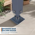 thumbnail image 5 of Petyee 10ft x 13ft Outdoor Retractable Aluminum Pergola, Modern Outdoor Trellis with  UPF 50+ Waterproof Canopy,Gray Wood-Grain Finish,Khaki canopy, 5 of 8