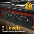 thumbnail image 5 of Sunvivi Triple Slow Cooker,3 Pot Food Small Mini Manual Slow Cooker with Adjustable Temp ,Removable Ceramic Pot,4.5 QT Red, 5 of 10