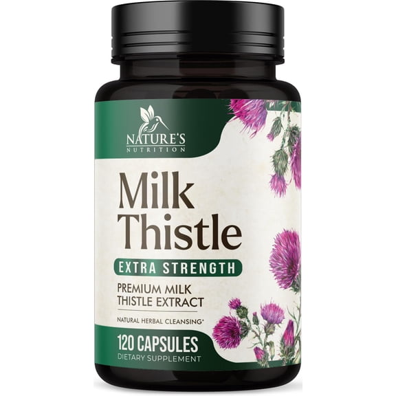 Milk Thistle Extract - Liver Cleanse Detox & Repair Formula - Natural Milk Thistle with Silymarin Marianum & Dandelion Extract - Natural Herbal Liver Health Supplement - Made in USA - 120 Capsules