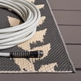 thumbnail image 5 of SAFAVIEH Courtyard Milford Leaves Indoor/Outdoor Area Rug, Anthracite/Beige, 8' x 11', 5 of 12