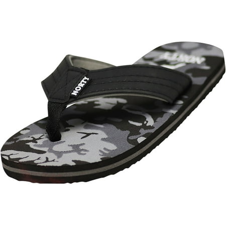 

NORTY Boys Flip Flops Male Child Sandals Grey Camo - Runs 1 Size Small