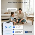 thumbnail image 5 of Veise WiFi Smart Lever Lock, Fingerprint Keyless Entry Door Lock with Handle, Built-in WiFi, Remote App Control, Electronic Digital Knob for Front Door and Bedroom, IP65 Waterproof, Satin Nickel, 5 of 9