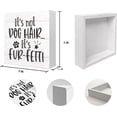 thumbnail image 6 of Zomyto 7x7 Inches It's not Dog Hair It's Fur-Fetti Rustic Dog Wood Box Sign Desk Decor Funny Dog Wooden Box Block Sign Decorations for Home, 6 of 6