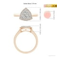 thumbnail image 4 of ANGARA Natural 0.19 Ct. Diamond Halo Ring in 14K Rose Gold for Women (Ring Size: 11.5), 4 of 9