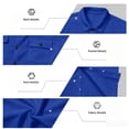 thumbnail image 6 of Yungyresw Casual Cargo Jacket Chest Flap Pockets Workwear Jacket Long Sleeve Slim Fit Shirt Jacket Comfortable for Outdoor Work Fishing, 6 of 9