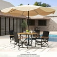 thumbnail image 2 of Costway 5 PCS Patio PE Wicker Dining Set Table and Chairs with Cushions 1.9" Umbrella Hole, 2 of 6