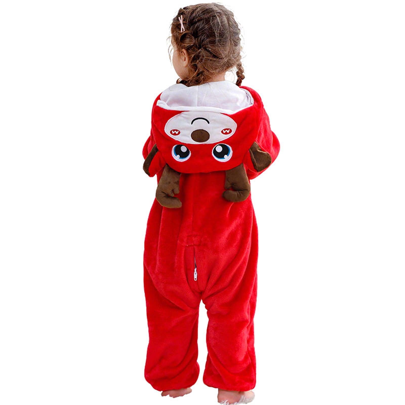 Animals Costumes, Animal Onesie, Paiwinds Toddler Boys Girls Cute Cosplay Romper Long Sleeve Hooded Jumpsuit Cute Flannel Clothes, 3 Months