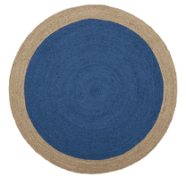 Jaipur Art And Craft Ecofrindly 100x100 CM (3.33 x 3.33 Square feet)(39 x 39.00 Inch)Multicolor Round Jute AreaRug Carpet throw