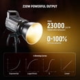 thumbnail image 2 of Lámpara de vídeo NEEWER FS230C, 230 W, LED RGB, 2500 K, 7500 K, 23000 lux, 2 of 9