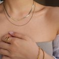 thumbnail image 2 of Wabjtam Collar de cadena de serpiente de oro Collar de espiga Collar de oro Joyería de regalo para mujeres y niñas, 2 of 5