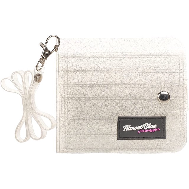 Cartera transparente para mujer, monedero plegable con cordón, estuche de identificación con monedero de gelatina, plateado, pequeño, cartera plegable MFZFUKR CZJJ-YX51