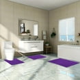 thumbnail image 6 of Uandlove Bath Mat,3-piece Non-Slip Backing Absorbent Bathroom Rug Quick Dry Luxury Chenille,Bath Mat For Tub,19.7x4.3x4.3 in,Purple, 6 of 8
