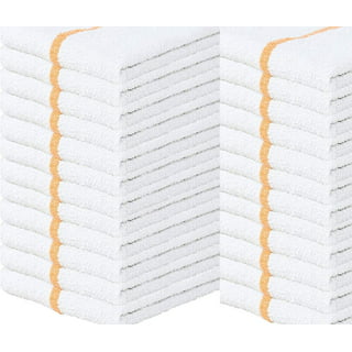 Bar Mop Towels-Center Stripe-17x20, 30oz - Green