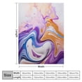 thumbnail image 4 of Chilfamy Abstract Brush Strokes Print Throw Blanket Super Soft Blanket for All Seasons - Bed Couch Car - Kids and Adults 60x80in, 4 of 6