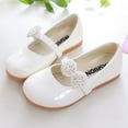 thumbnail image 7 of nsendm Female Shoes Big Kid Girls Size 1 Shoes Leather Shoes Bowknot Girls Princess Shoes Single Shoes Performance Shoes Girls Size 1 White 2, 7 of 7
