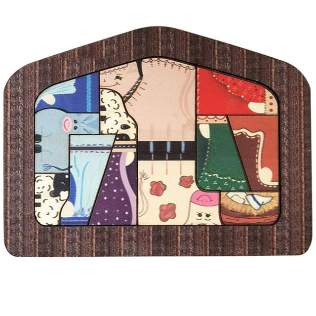 veasfak Nativity Puzzle Colorful Toy Figurine for Home Educational Family Children Adult C