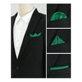 thumbnail image 4 of INSPIRE CHIC Men's Pocket Squares Solid Color Handkerchiefs for Wedding Party Dark Green, 4 of 4