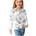 thumbnail image 2 of Cethrio Long Sleeve Tops for Girls, Tie Dye Crew Neck Pullover Casual Kids Clothes Multicolor Size 11-12 T, 2 of 6