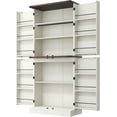 thumbnail image 6 of ChVans 71" Tall Kitchen Pantry with 12 Side Shelves & 4 Barn Doors Farmhouse Pantry Storage Cabinet with Load-Bearing Steel Pipe & Adjustable Shelves for Kitchen, Dining Room, Living Room, White, 6 of 8