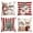 Red, variant on Sm:)e Christmas Throw Pillow Covers 18x18 Inch Set of 4, Snowman Reindeer Snowflake Gloves Winter Holiday Stripes Sofa Couch Decoration
