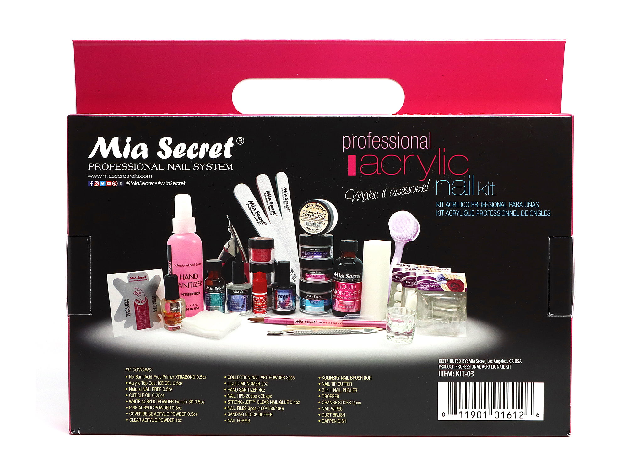 Mia Secret Professional Acrylic Nail Kit Kit 03 Walmart Com Walmart Com