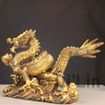 thumbnail image 3 of Copper decorative object Chinese dragon souvenir,size16*3*10cm,figurines for interior decoration, 3 of 4