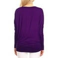 thumbnail image 4 of Made by Johnny Women's Batwing Long Sleeve Top XL DARK_PURPLE, 4 of 6