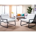 thumbnail image 2 of Modern Accent Chair Set of 2 with Metal Frame & Upholstered - Plush Padded Lounge Chair for Living Room, Office, or Bedroom, 2 of 7