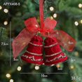 thumbnail image 1 of Nordic light luxury flocking Christmas pendants for Christmas decorations snowflake pendants Christmas dress-up supplies red flocking t, 1 of 5