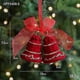 thumbnail image 1 of Nordic light luxury flocking Christmas pendants for Christmas decorations snowflake pendants Christmas dress-up supplies red flocking t, 1 of 5