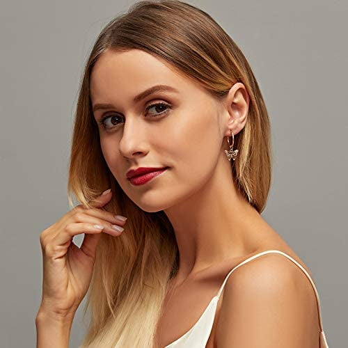 1 Pair Hollow ButterflyEarrings Dangle Hoop Earrings Dangling Earrings Hanging Earrings Wedding Party Prom Earrings Everyday Illusion Jewelry for Women Wedding Birthday Party Jewelry Gifts Gold