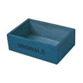 thumbnail image 2 of GUOOL Open Top Wooden Box Organizer Container Kitchen Home Shelves Holder Storage Tray Blue, 2 of 9