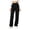 Black(Pants), variant on No Boundarie Women's Y2K Cargo Pants Elastic High Waist Straight Leg Utility Trousers with Zipper Pockets