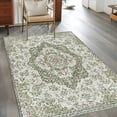 thumbnail image 2 of Area Rug for Living Room, Sage Green Boho Non-Slip Indoor Large Carpet for Bedroom/Dining Room, Vintage Abstract Art Ethnic Tribe Washable Low-Profile Rectangle Floor Mat Runner Rugs - 3 x 5 Ft, 2 of 8