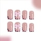 thumbnail image 2 of Uñas postizas adhesivas BDKAIWU cuadradas medianas con punta francesa leopardo, 24 piezas, 2 of 8
