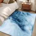 thumbnail image 5 of Blue Marble Area&nbsp;Rug 4x6ft Modern Abstract Art Cloud Beach Wave Lines Stripe Non-Slip&nbsp;Washable Square&nbsp;Rugs Soft Felt Indoor Floor Mat for Bedroom Kitchen Living Room Bathroom, 5 of 9