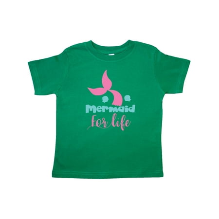 

Inktastic Mermaid For Life Mermaid Tail - Blue Pink Gift Toddler Toddler Girl T-Shirt