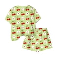 thumbnail image 6 of WPPGONE 2 Piece Little Girls Summer Short Set Cotton Crewneck T-Shirt and Shorts Breathable Cherry Floral Graphic Print Playwear Casual Outfits Daily Clothes Apparel, 6 of 6