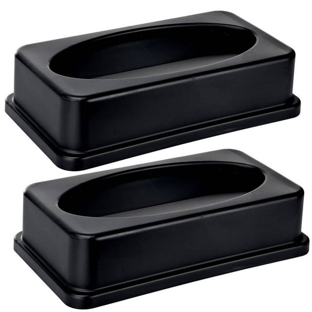 Alpine Industries Black Slim Trash Can Swing Lid (2 pack)